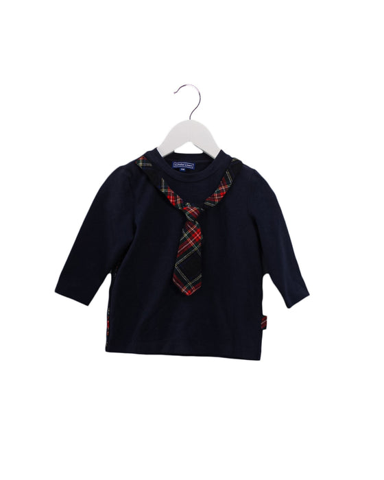 A Navy Long Sleeve Tops from Nicholas & Bears in size 6-12M for girl. (Front View)