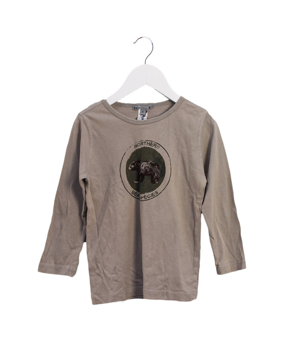 A Taupe Long Sleeve Tops from Bonpoint in size 4T for boy. (Front View)