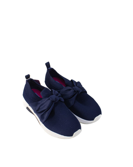 A Navy Sneakers from Skechers in size 7Y for girl. (Front View)