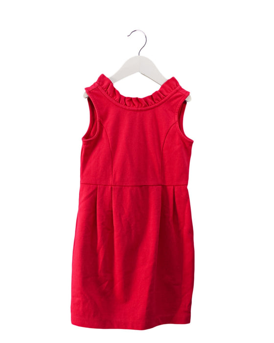 A Pink Sleeveless Dresses from Janie & Jack in size 4T for girl. (Front View)