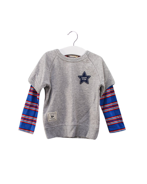 A Grey Crewneck Sweatshirts from Knitplanner in size 18-24M for boy. (Front View)