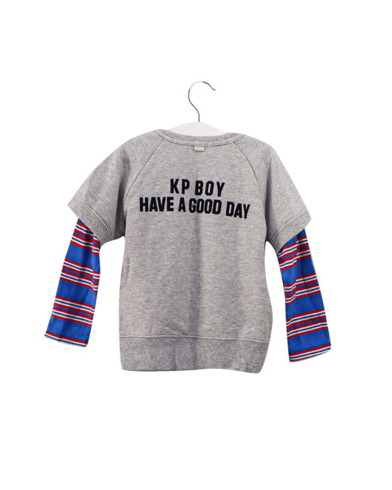 A Grey Crewneck Sweatshirts from Knitplanner in size 18-24M for boy. (Back View)