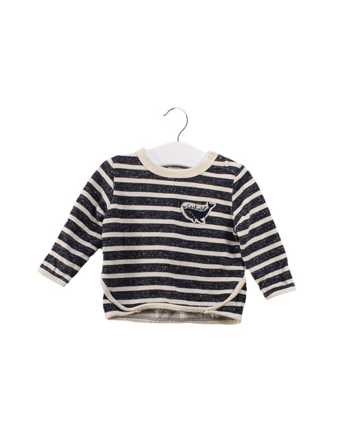 A Navy Crewneck Sweatshirts from Bout'Chou in size 3-6M for boy. (Front View)
