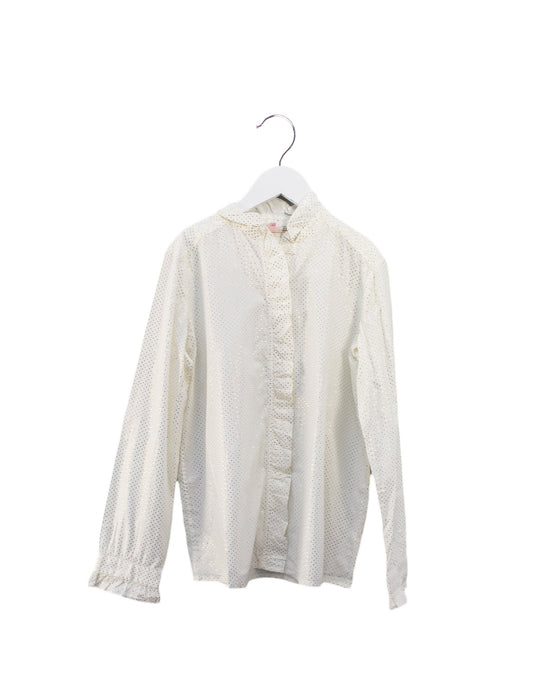 A Ivory Long Sleeve Tops from Bonpoint in size 12Y for girl. (Front View)