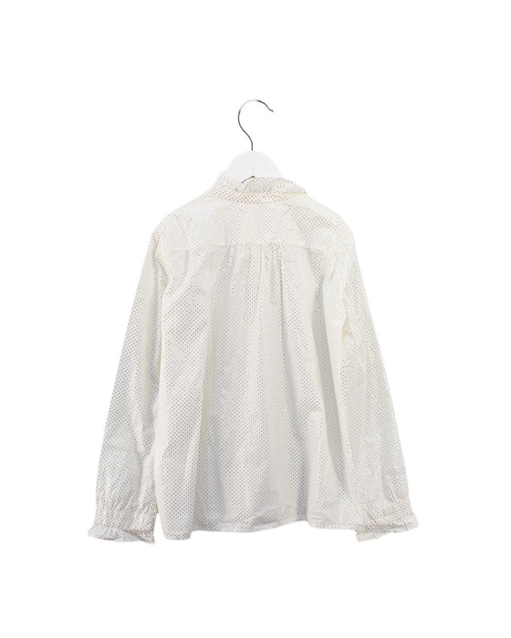 A Ivory Long Sleeve Tops from Bonpoint in size 12Y for girl. (Back View)