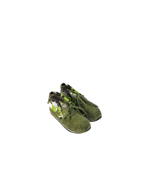 A Green Sneakers from AKID in size 3T for boy. (Front View)