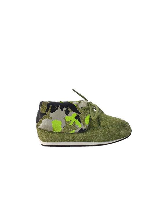 A Green Sneakers from AKID in size 3T for boy. (Back View)