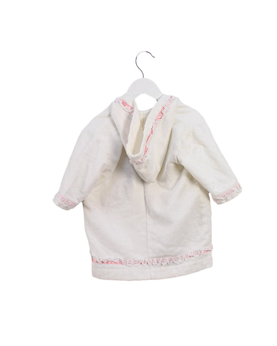 A White Bathrobes from Nicholas & Bears in size 6-12M for girl. (Back View)