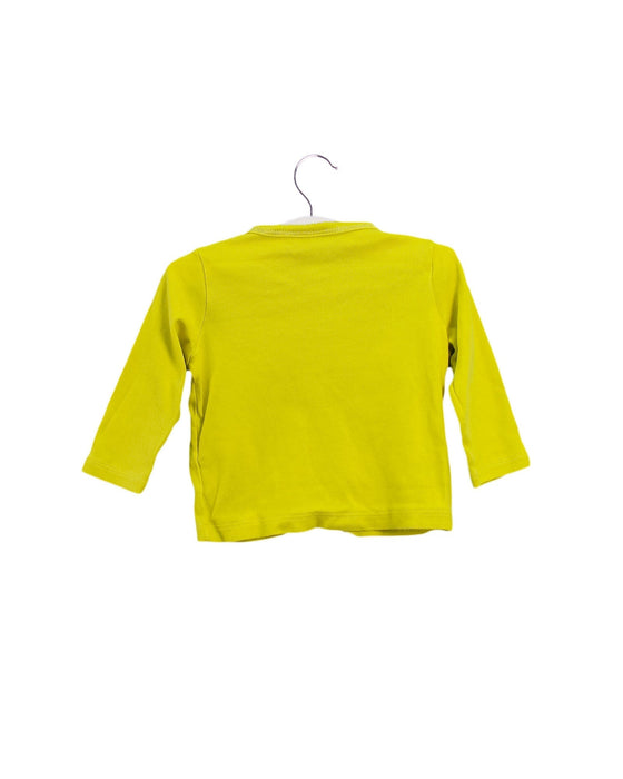 A Yellow Cardigans from Petit Bateau in size 3-6M for girl. (Back View)