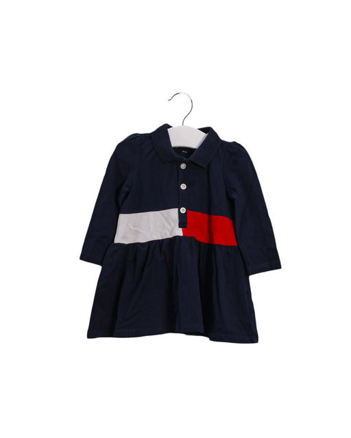 A Navy Long Sleeve Dresses from Tommy Hilfiger in size 3-6M for girl. (Front View)