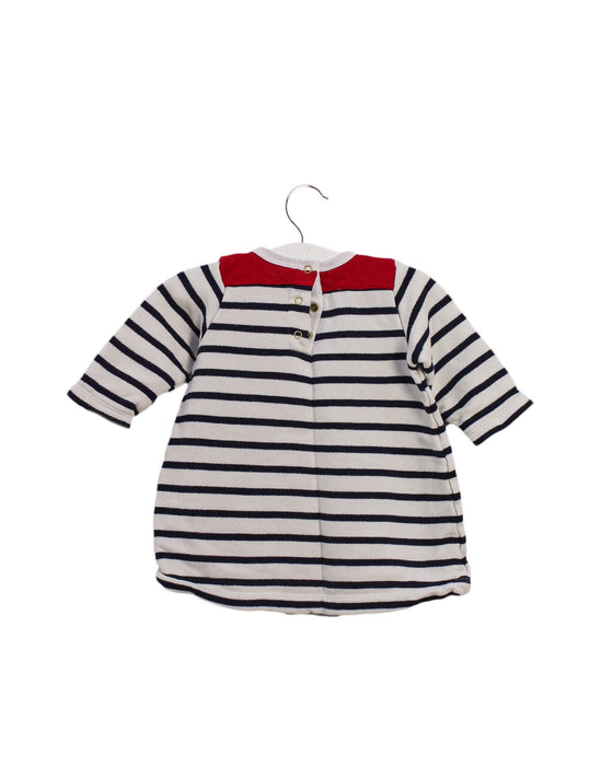 A White Long Sleeve Dresses from Petit Bateau in size 3-6M for girl. (Back View)