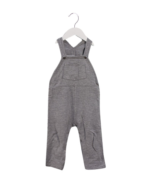 A Grey Long Overalls from Petit Bateau in size 2T for girl. (Front View)