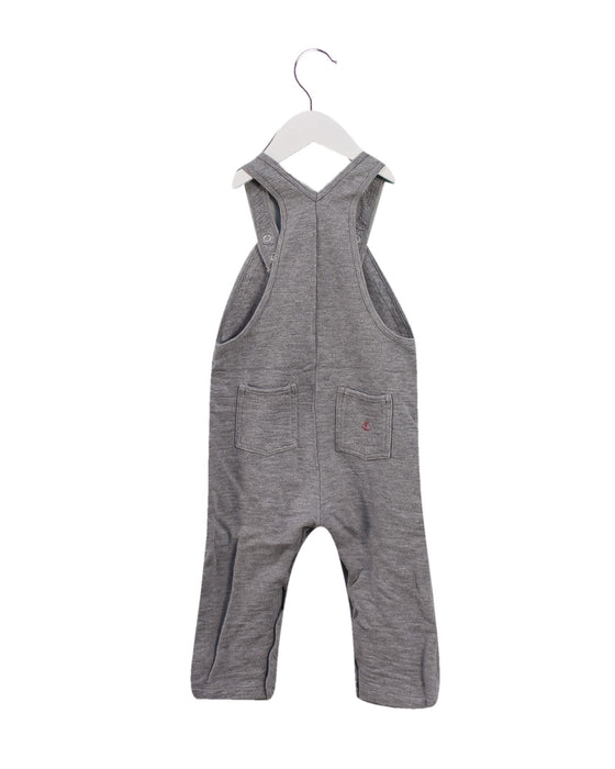 A Grey Long Overalls from Petit Bateau in size 2T for girl. (Back View)