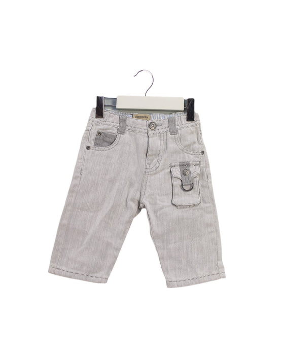 A Grey Jeans from Burberry in size 3-6M for boy. (Front View)