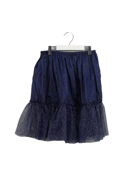 A Navy Mid Skirts from Il Gufo in size 12Y for girl. (Front View)