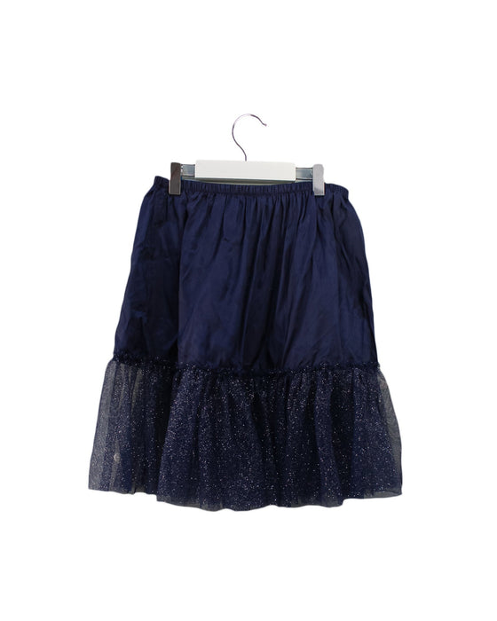A Navy Mid Skirts from Il Gufo in size 12Y for girl. (Back View)