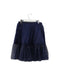 A Navy Mid Skirts from Il Gufo in size 12Y for girl. (Back View)