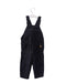A Navy Long Overalls from Bonton in size 12-18M for boy. (Back View)
