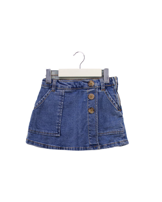 A Blue Short Skirts from Seed in size 3T for girl. (Front View)