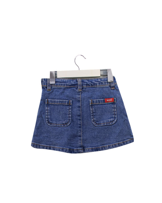 A Blue Short Skirts from Seed in size 3T for girl. (Back View)