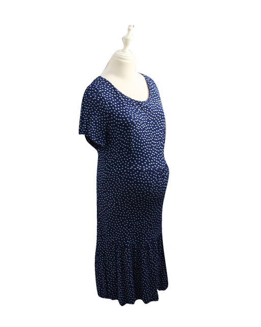 A Blue Short Sleeve Dresses from Seraphine in size XS for maternity. (Front View)