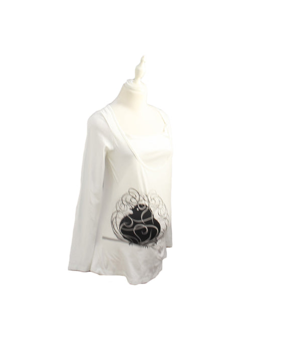 A White Long Sleeve Tops from Mothers en Vogue in size S for maternity. (Front View)
