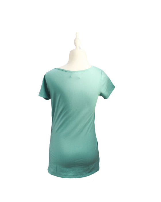 A Teal Short Sleeve Tops from Mothers en Vogue in size S for maternity. (Back View)