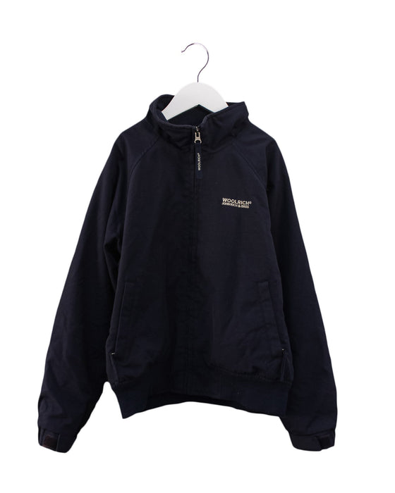A Black Lightweight Jackets from Woolrich in size 10Y for neutral. (Front View)