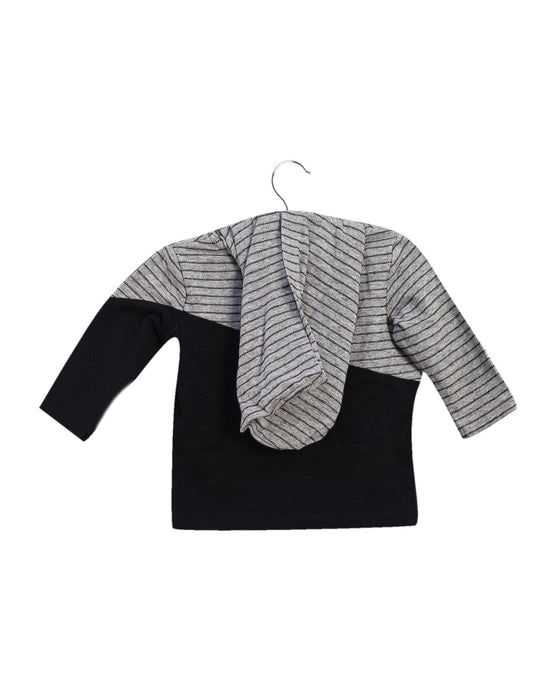 A Grey Long Sleeve Tops from miles baby in size 3-6M for boy. (Back View)