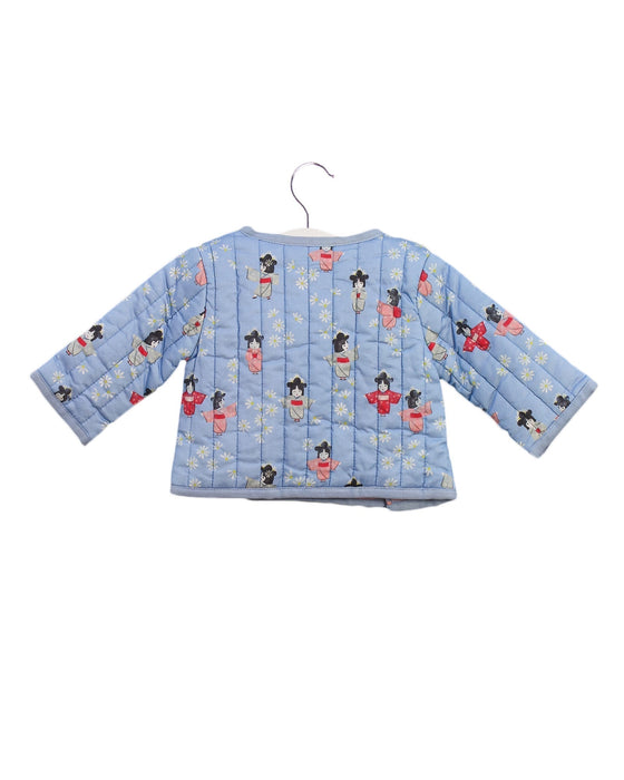 A Blue Lightweight Jackets from Margherita in size 3-6M for girl. (Back View)