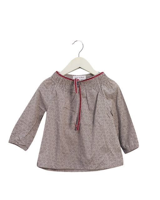 A Grey Long Sleeve Tops from Excuse My French in size 2T for girl. (Front View)