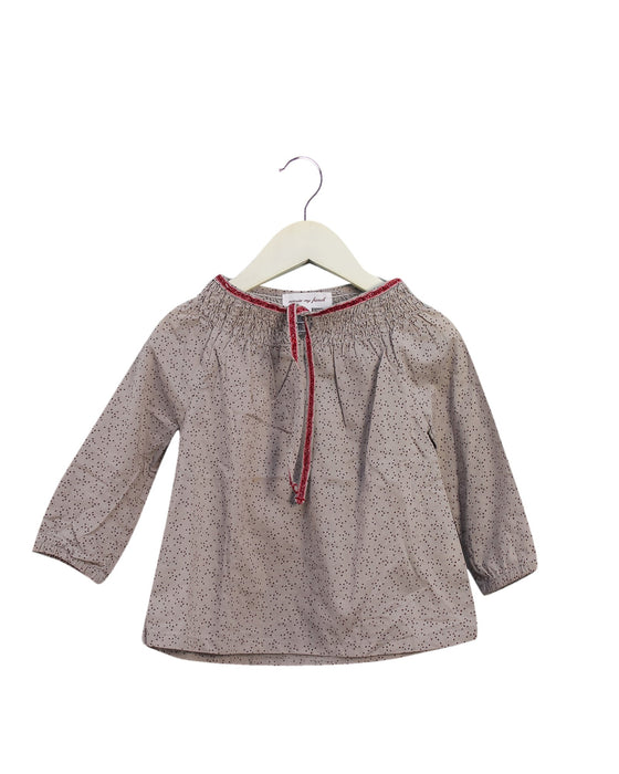 A Grey Long Sleeve Tops from Excuse My French in size 2T for girl. (Front View)
