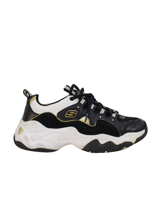 A Black Sneakers from Skechers in size 12Y for boy. (Back View)