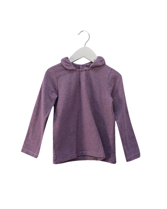 A Purple Long Sleeve Tops from Kingkow in size 4T for girl. (Front View)