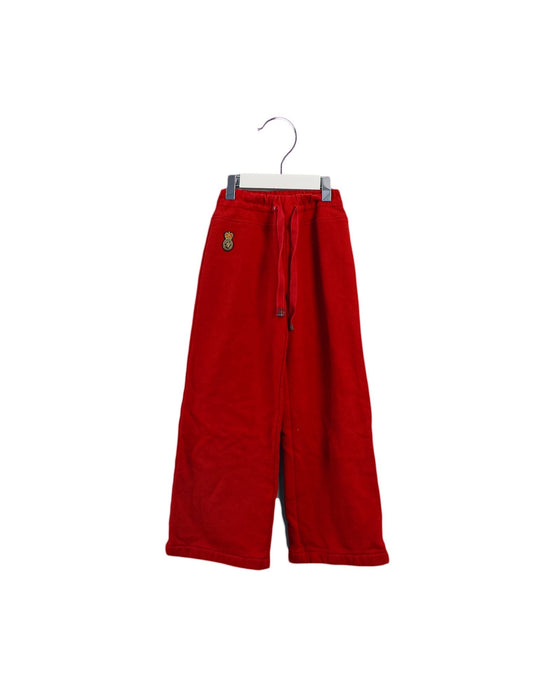 A Red Sweatpants from Ralph Lauren in size 7Y for girl. (Front View)