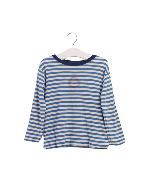 A Blue Long Sleeve Tops from Petit Bateau in size 3T for girl. (Front View)