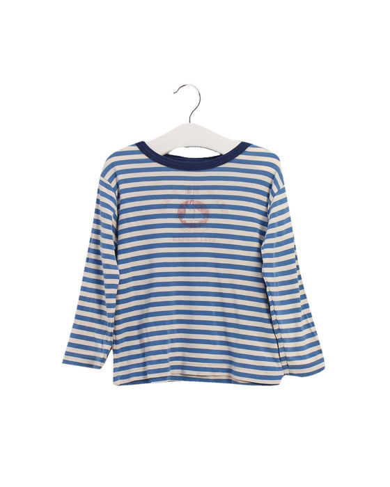 A Blue Long Sleeve Tops from Petit Bateau in size 3T for girl. (Front View)
