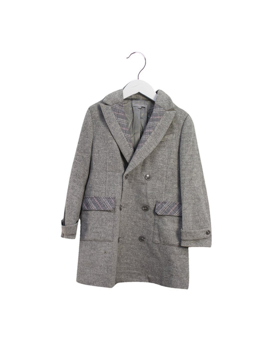 A Grey Coats from Nicholas & Bears in size 6T for girl. (Front View)