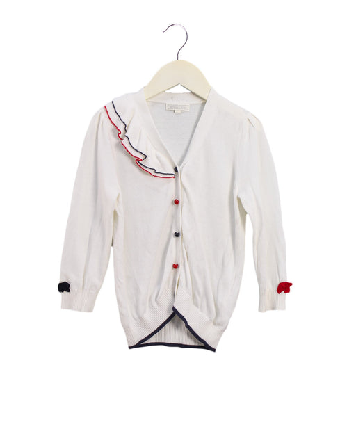 A White Cardigans from Nicholas & Bears in size 6T for girl. (Front View)