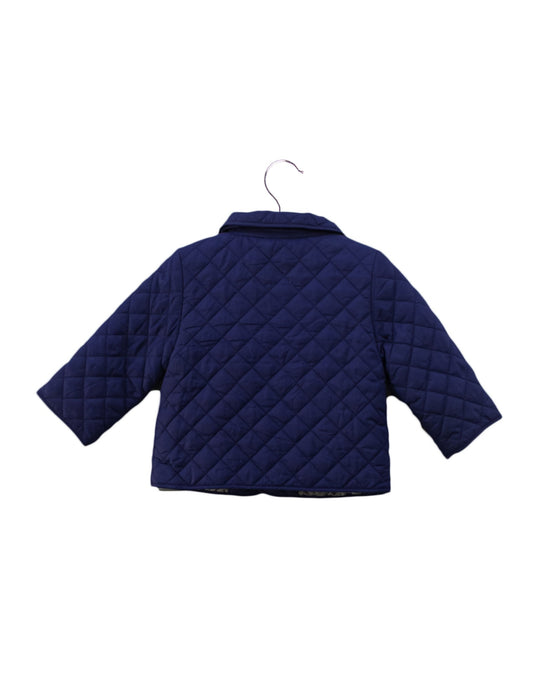 A Blue Puffer/Quilted Jackets from Petit Bateau in size 6-12M for boy. (Back View)