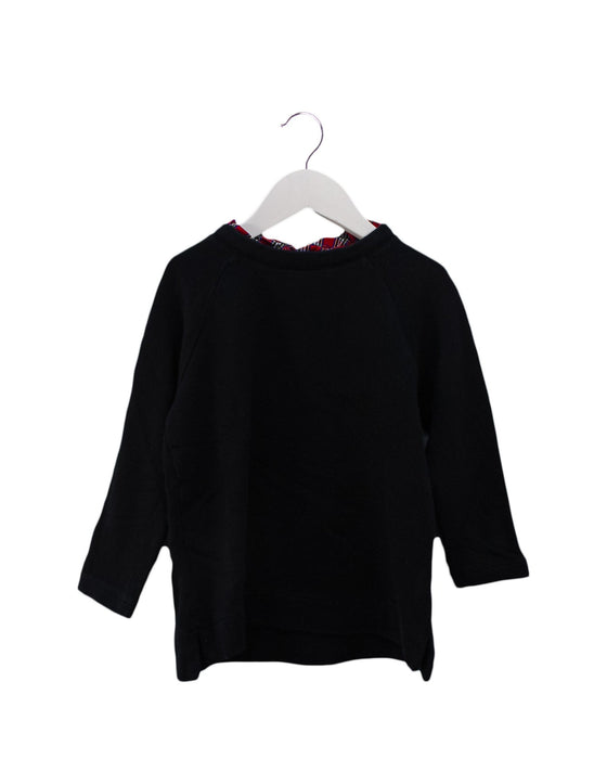 A Black Knit Sweaters from Crewcuts in size 6T for girl. (Front View)