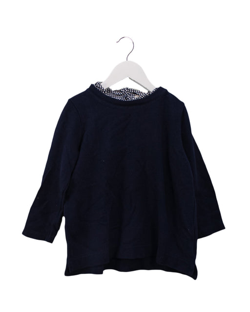 A Navy Crewneck Sweatshirts from Crewcuts in size 8Y for girl. (Front View)
