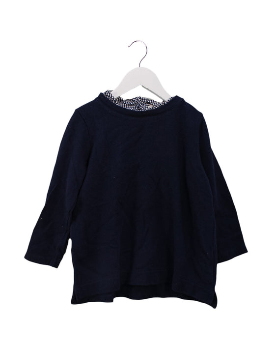 A Navy Crewneck Sweatshirts from Crewcuts in size 8Y for girl. (Front View)