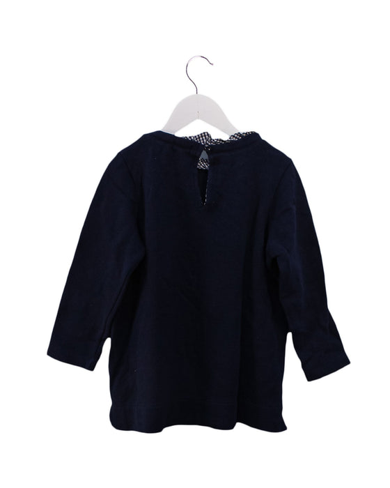 A Navy Crewneck Sweatshirts from Crewcuts in size 8Y for girl. (Back View)