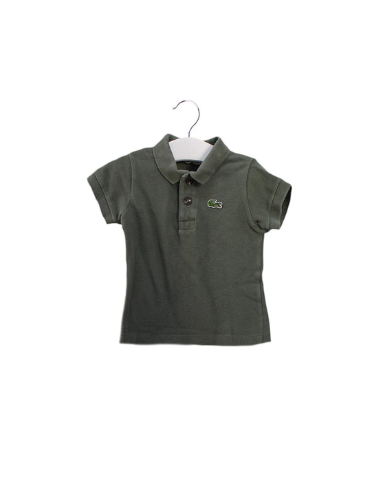 A Green Short Sleeve Polos from Lacoste in size 6-12M for boy. (Front View)