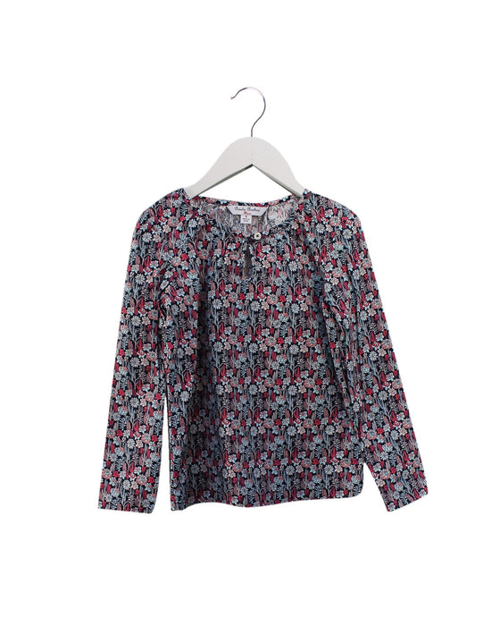 A Navy Long Sleeve Tops from Brooks Brothers in size 6T for girl. (Front View)