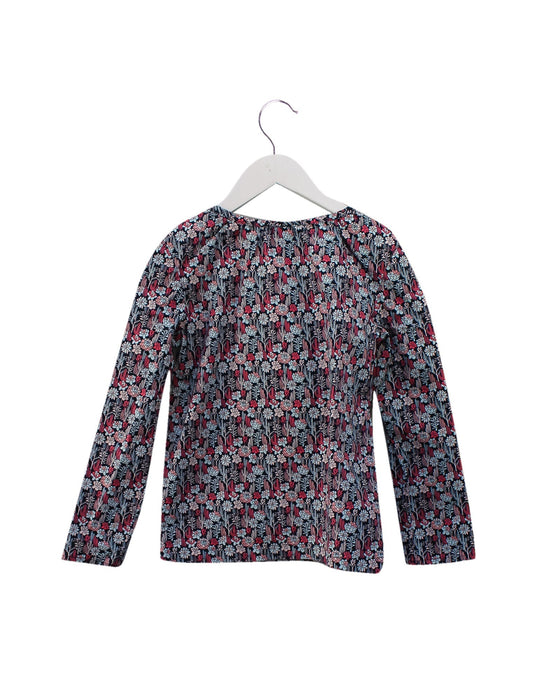 A Navy Long Sleeve Tops from Brooks Brothers in size 6T for girl. (Back View)