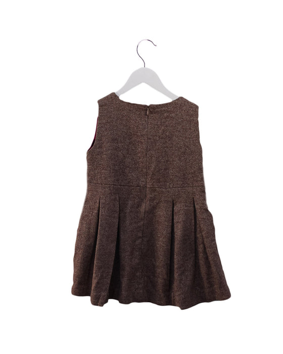 A Purple Sleeveless Dresses from Velveteen in size 8Y for girl. (Back View)