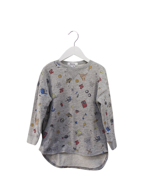 A Grey Crewneck Sweatshirts from Bonpoint in size 4T for girl. (Front View)
