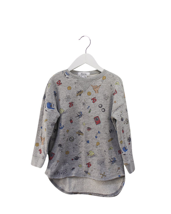 A Grey Crewneck Sweatshirts from Bonpoint in size 4T for girl. (Front View)